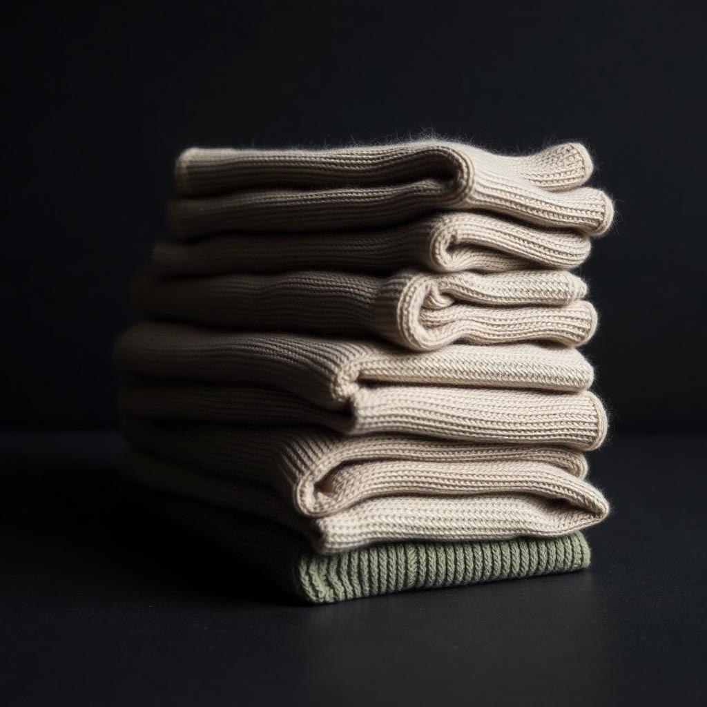 Crew Sock — Undyed Merino · Hemp Heel